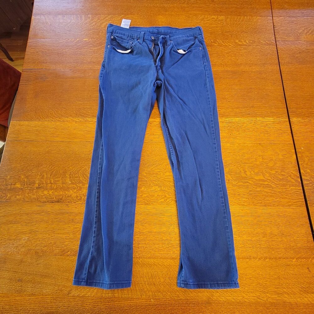 Levi's 514 Straight Jeans Blue Regular Fit Denim Pockets Men's Classic Style